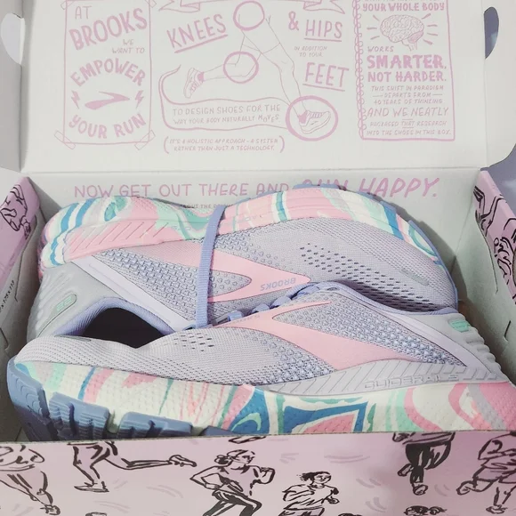 PASTEL Brooks Adrenaline GTS 22 EMPOWER Purple Pink 7.5 Running Shoes NWT Cute! - Picture 12 of 12